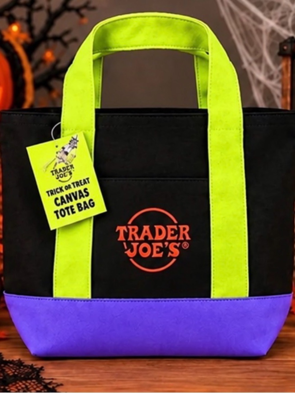 Trader Joe's Halloween 2026
Black, Neon Green Handles & Purple Base NWT